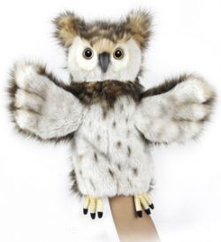 HIBOU MARIONNETTE 34 CM